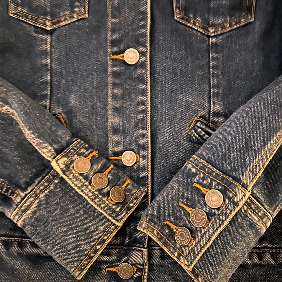 Eddie Bauer Dark Wash Blue Jean Jacket - Picture 5 of 6